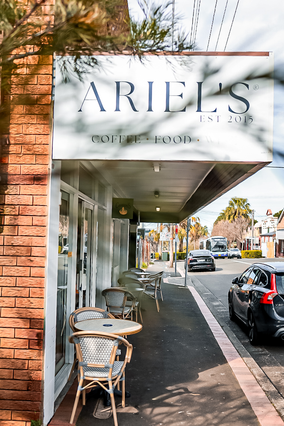 Ariel's Balgownie shopfront on a sunny day