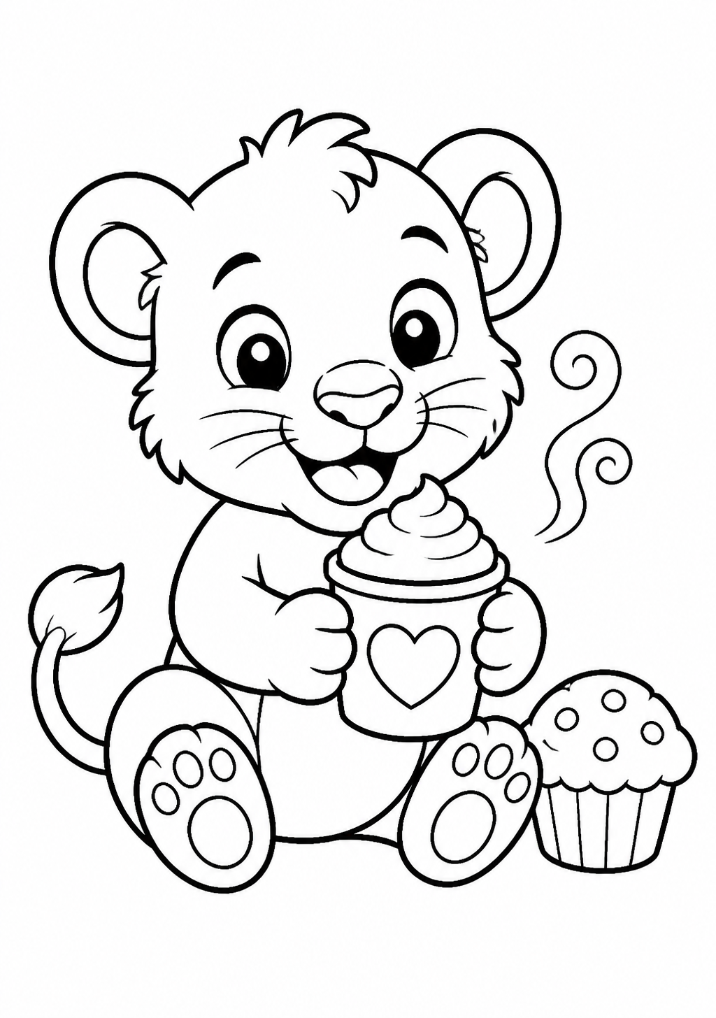 Babychino Time — Ari's Kids Club colouring sheet