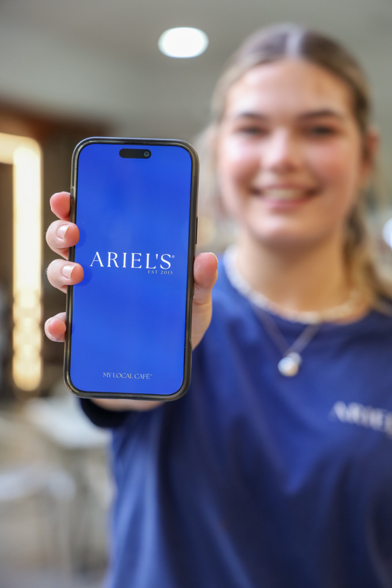 Order ahead with the Ariel's app