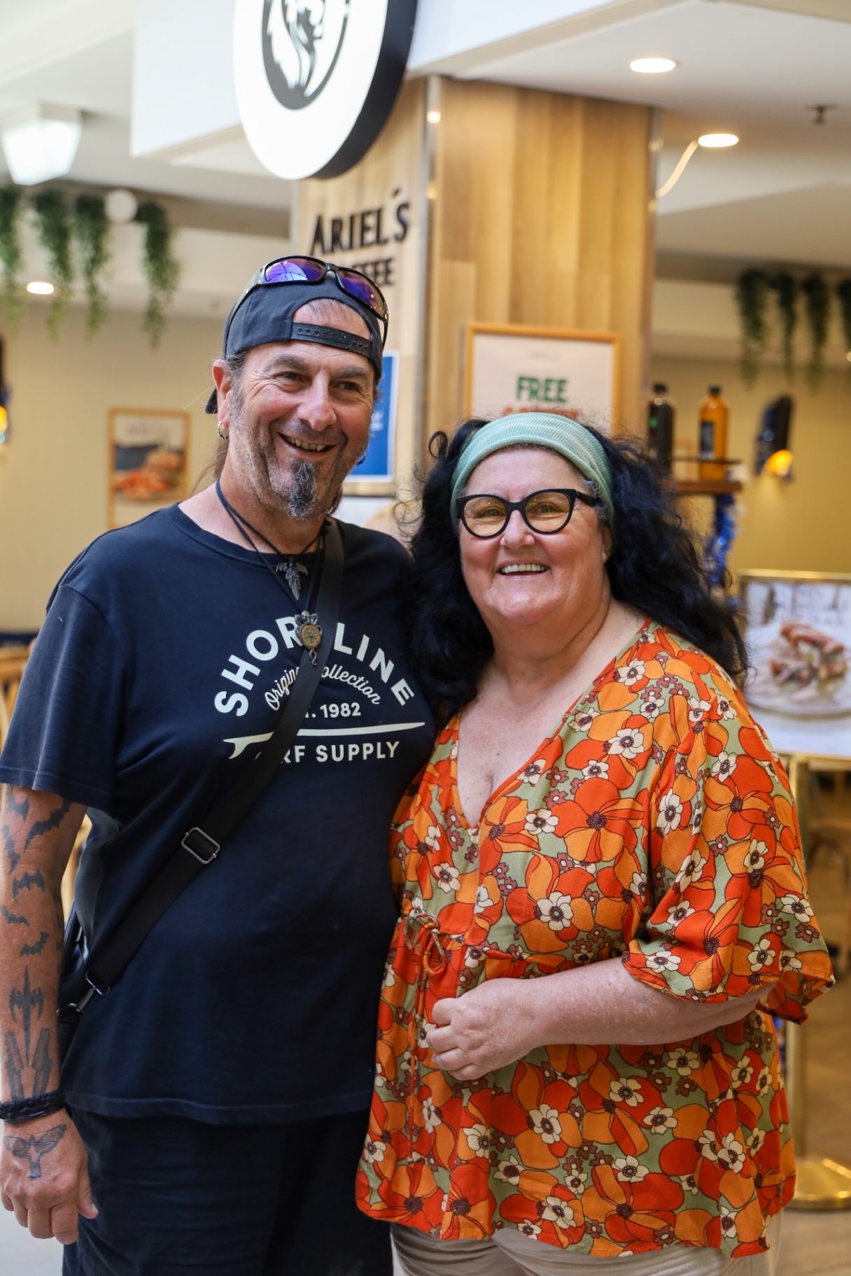 Happy Ariel's customers inside the cafe